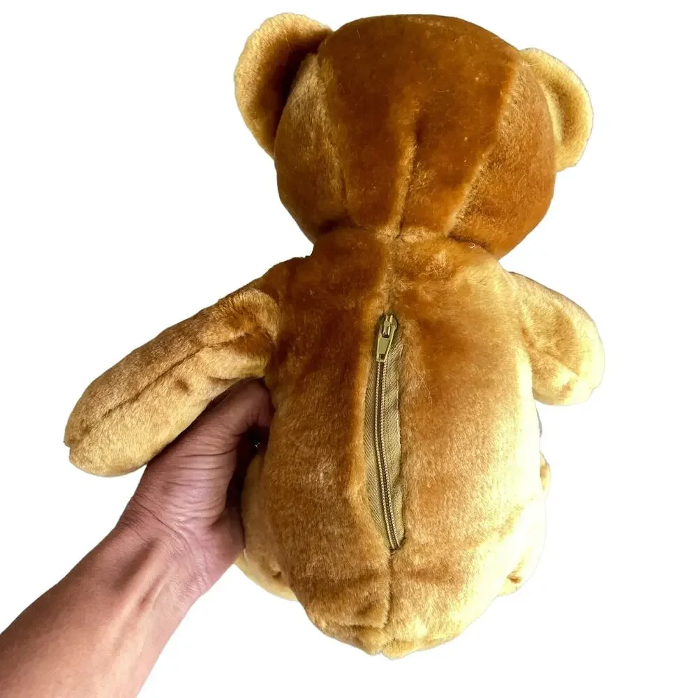 Pawsenclaws Teddy Bear Plush Stuffed Animal Toy Zipper Back Stitched Nose READ